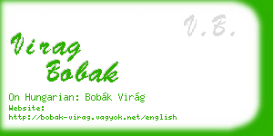 virag bobak business card