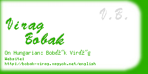 virag bobak business card